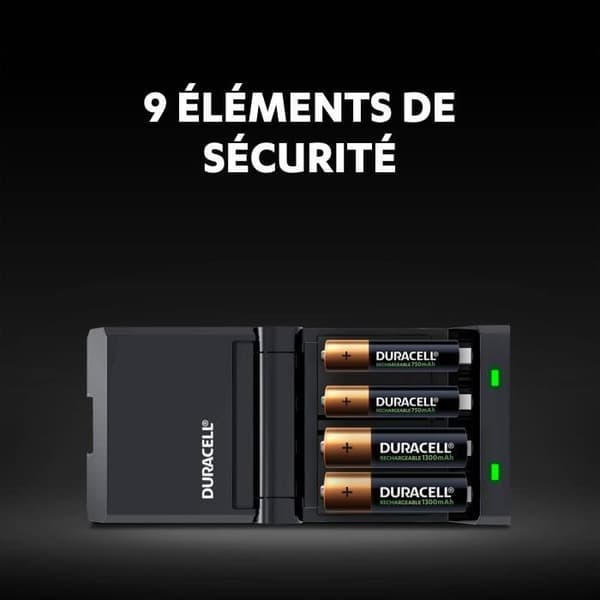 Duracell batteriladdare 45min laddare för 4 AA/AAA batterier