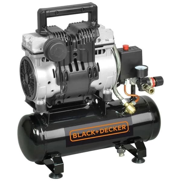 BLACK+DECKER 6L 230V Tyst luftkompressor