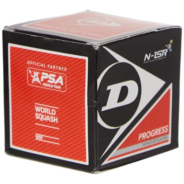 Dunlop squashboll - DUNLOP-D1SB700103-RED-DOTSML - Progress squashboll med röda prickar
