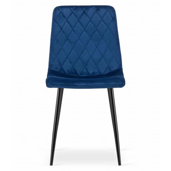 KOMODEE Stol TURANO - mörkblå sammet x 1 45x89x53 cm