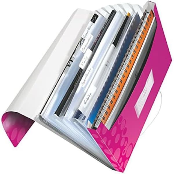 Sorteringsmapp - LEITZ - Wow - A4 - Polypropen - Rosa