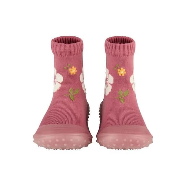 Äventyrssockor med gummisula och blommönster för flickor Sterntaler