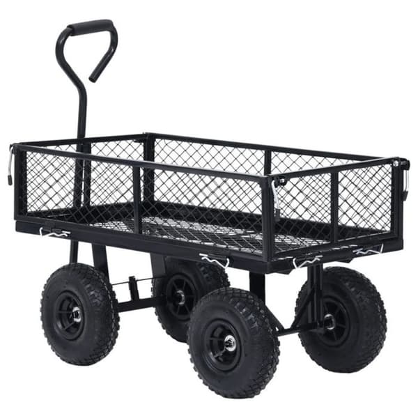 Svart trädgårdssläp 250 kg