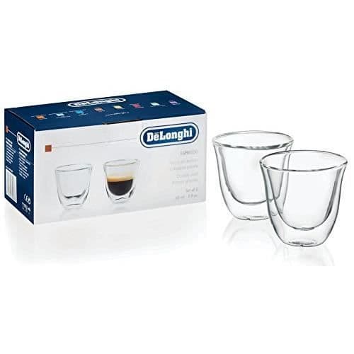 Isolerade espressoglas - Delonghi - Pack om 2 - Transparent