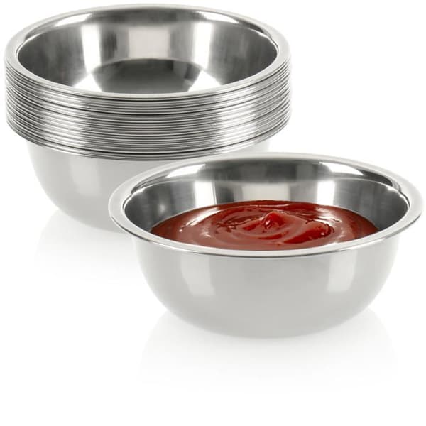 Skål för snacks - COM-FOUR - CF17193 - Rostfritt stål - Silver - 220 ml