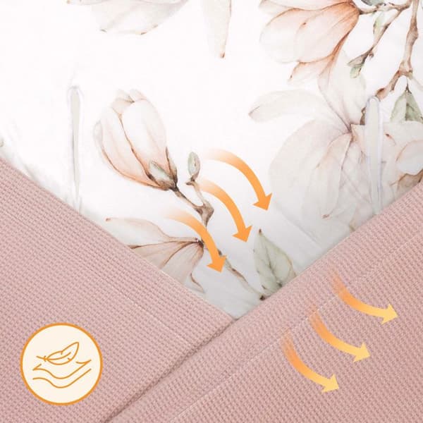 LIONELO swaddling blanket - Bomull och bambu - Hypoallergena - Beige