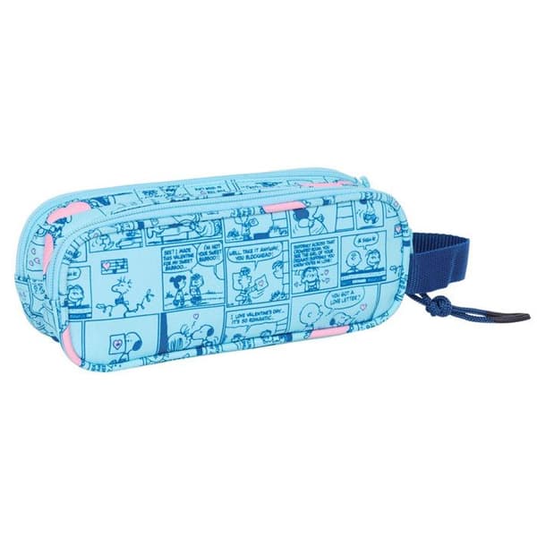 Rektangulär pennfodral Snoopy Love 21 CM - 2 fack