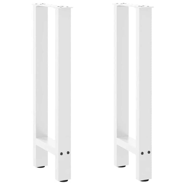 vidaXL Konsolbordsben Vit 2 delar 38 x (72-73) cm Stål 4013297