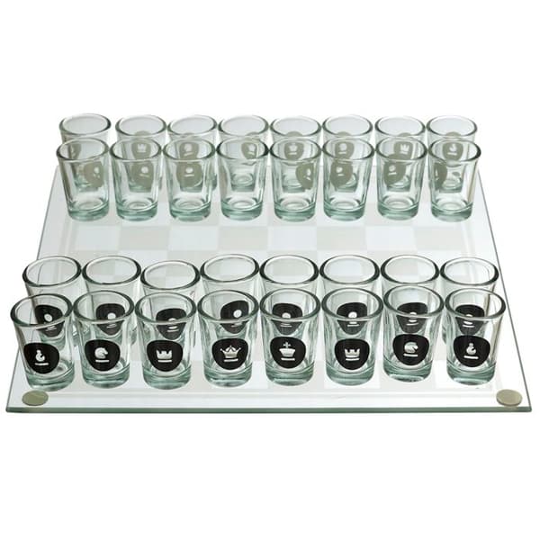 Drickschack - MISTER GADGET - Modell MISTER GADGET - Glasbräda - Anpassade glas - Vit/Svart
