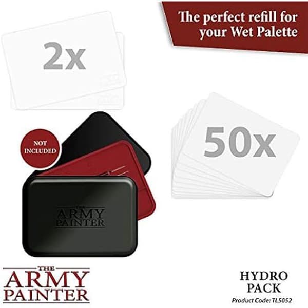 Opladdning för Palett - THE ARMY PAINTER - Hydro Pack - 50 Wipes - 2 Svampar