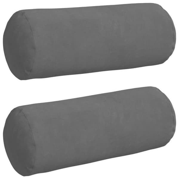 Coussin Vidaxl Accentkuddar 2 st Mörkgrå Ø 15 x 40 cm