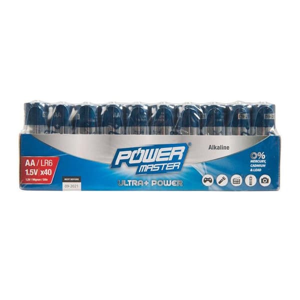 Super LR6 alkaliska batterier typ AA, 40 st