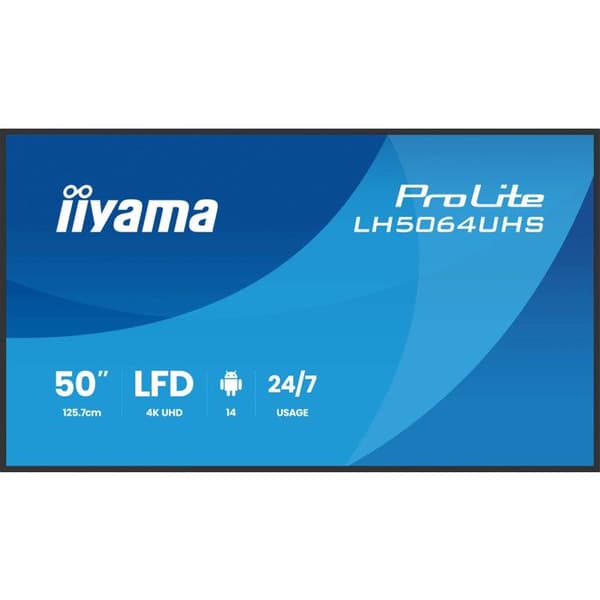 iiyama professionell display 55" 4K UHD Wi-Fi Android 14 för digital skyltning