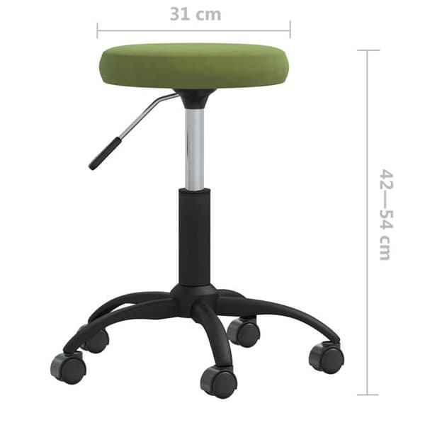 vidaXL Matstol Ljusgrön Sammet 3085729