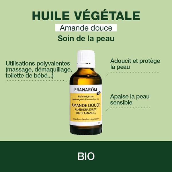 Pranarôm söt mandel ekologisk växtolja 50ml