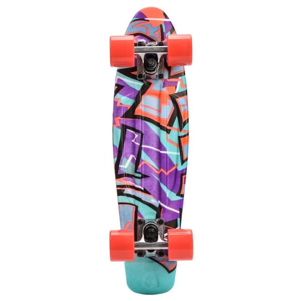 Skateboard Barn MULTIKOLOR - Retro Panel - halkfri - Graffiti