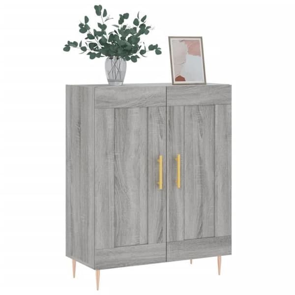 vidaXL Buffé sonoma grå 69,5x34x90 cm ingenjörsträ 830186