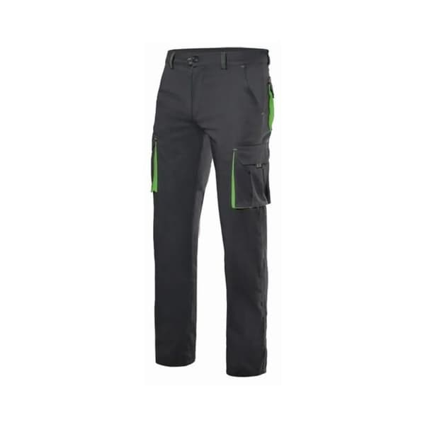 Velilla Stretch arbetsbyxor - svart / lime