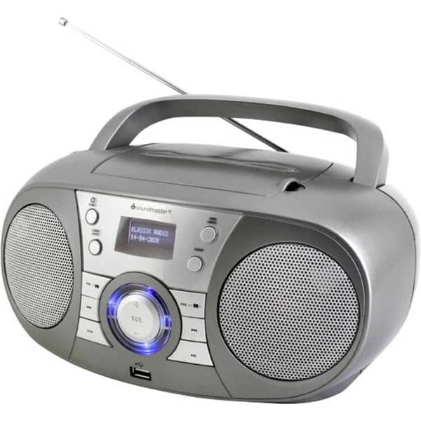 soundmaster SCD1800TI Radio-CD-spelare DAB+, FM AUX, Bluetooth, CD, USB grå