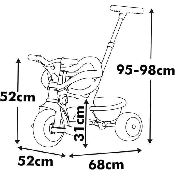 SMOBY - Be move confort - Trike Be Move Confort Rosa
