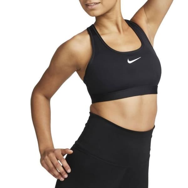 Sport-BH - Nike - Swoosh Medium - Svart - Medium stöd - Dri-FIT andningsbar