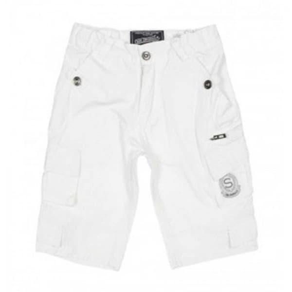 Pantskort pojke - SRK - ECORO - Vit - 100% bomull - Justerbar storlek