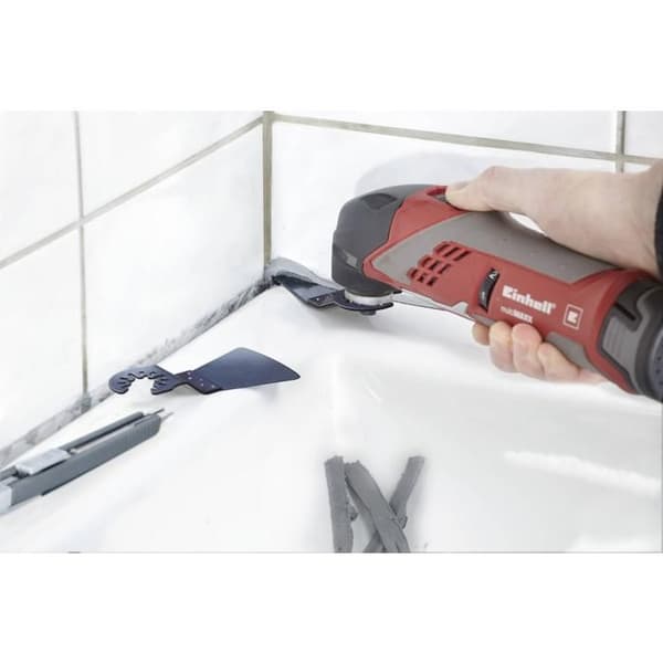 Kwb by Einhell Set med 4 multifunktionella verktyg för kakel (HM-rambyr, 2 HM-segmenterade sågar, skrapa)