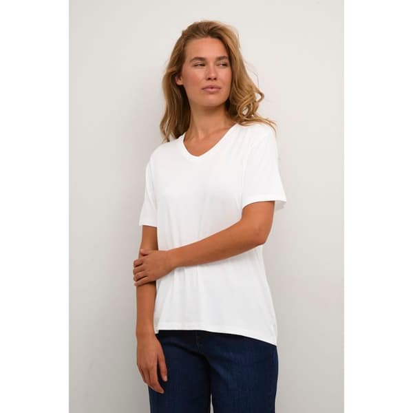 T-shirt med V-ringning dam KAFFE Frida