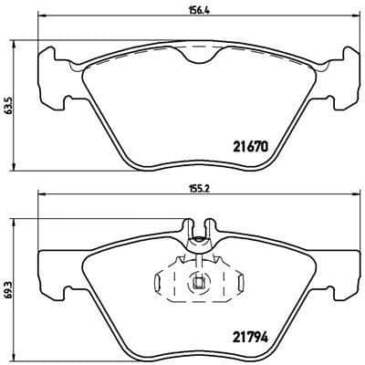 BREMBO Bromsbeläggssats P50026 - 4 st