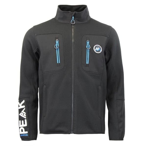 Polaire med softshell-paneler Peak Mountain Candy - svart/blå
