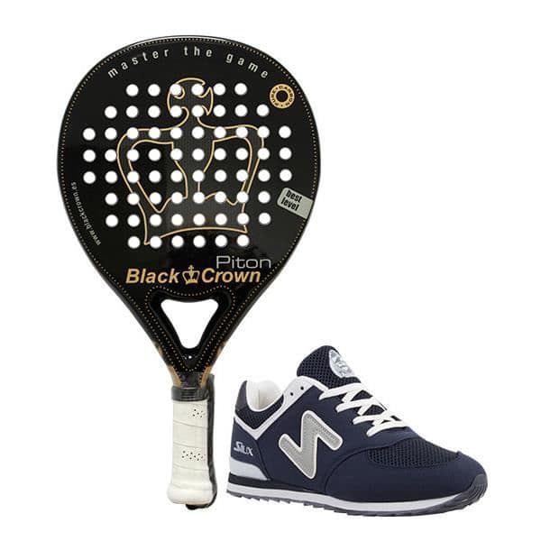 Padelracket - BLACK CROWN - Piton - Svart - Bra kontroll - Bra kraft