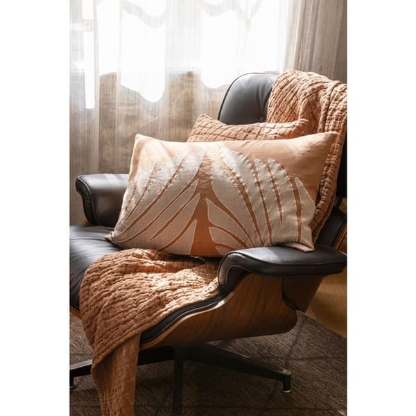 Coussin Vivaraise Nilos - Senap, lin-bomull, 40x65 cm