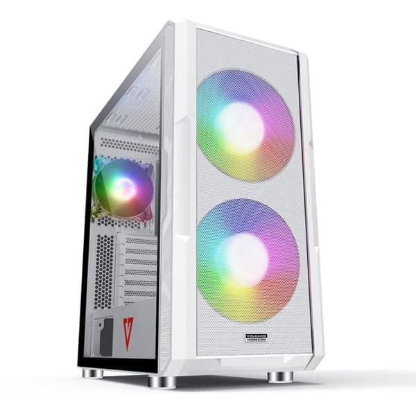 PC-chassi - MODECOM - AMIRANI - Midi Tower - Vit - ARGB-kylning - 3 interna fack