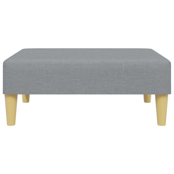 Fotpall - Ljusgrå - 77x55x31 cm - Hållbart tyg - Modern design