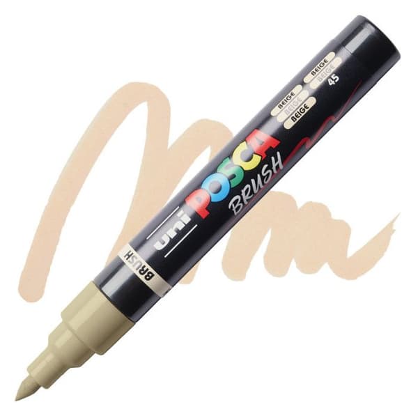 POSCA-markör - Beige - Penselspets - PC5BR - För alla underlag