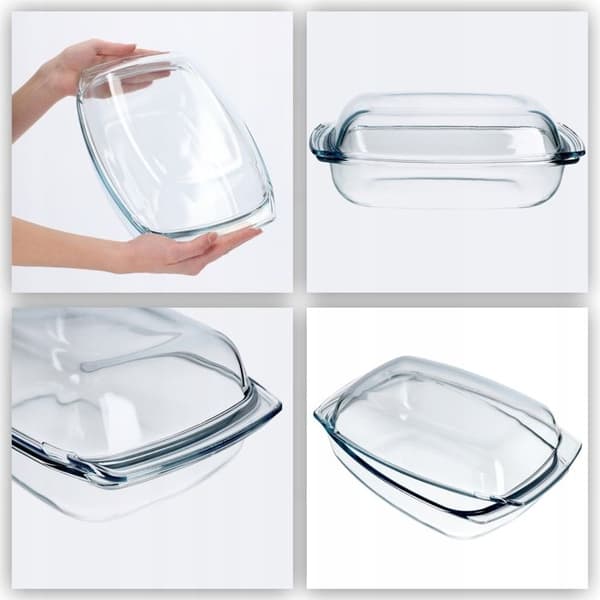 Ugnsform - KADAX - Rektangulär - Värmebeständigt glas - 4,1 L - Diskmaskinssäker
