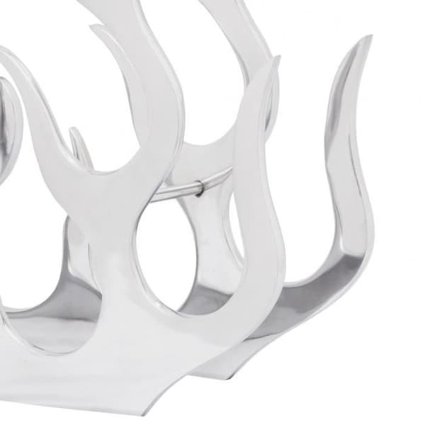 vidaXL vinställ för 11 flaskor Silver Aluminium