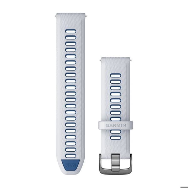 Klockarmband i silikon - GARMIN - Snabbkoppling - Justerbart - Snabbfrigöring - Vit/Grå/Silver