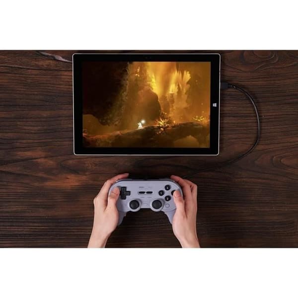 USB-styrd handkontroll - 8Bitdo - Pro 2 - Multi-plattform - Grey Edition - 2 bakre knappar