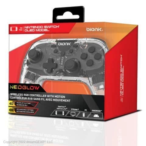 Manette Gaming Bionik Sirex Neoglow för Nintendo Switch