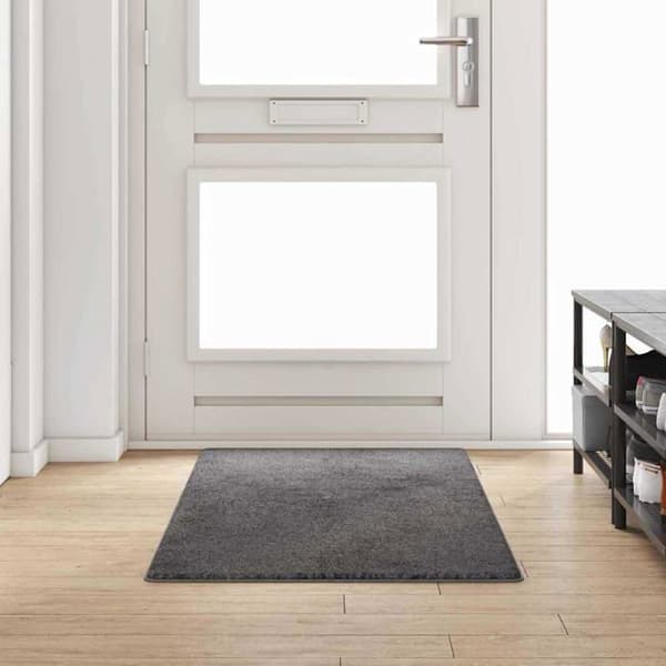 Halkskyddsmatta - vidaXL - 80x200 cm - Grå - Polypropylen - Tuftad - Rektangulär - Halkskyddad