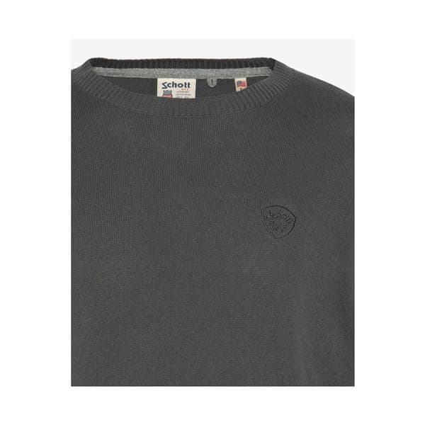 Pull med rund hals 100% bomull - Schott.