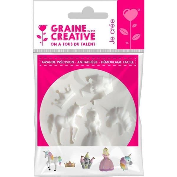 Graine Créative - Silikonform (mini) Enhörning Prinsessa