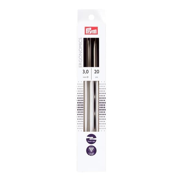 PRYM Ergonomi - Dubbelspetsiga stickor 20 cm, 5-pack - 8 mm