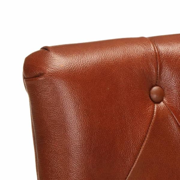 vidaXL Matstolar 2 st Brun Äkta getskinn