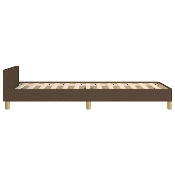 vidaXL Sängram utan madrass mörkbrun 80x200 cm tyg 347370