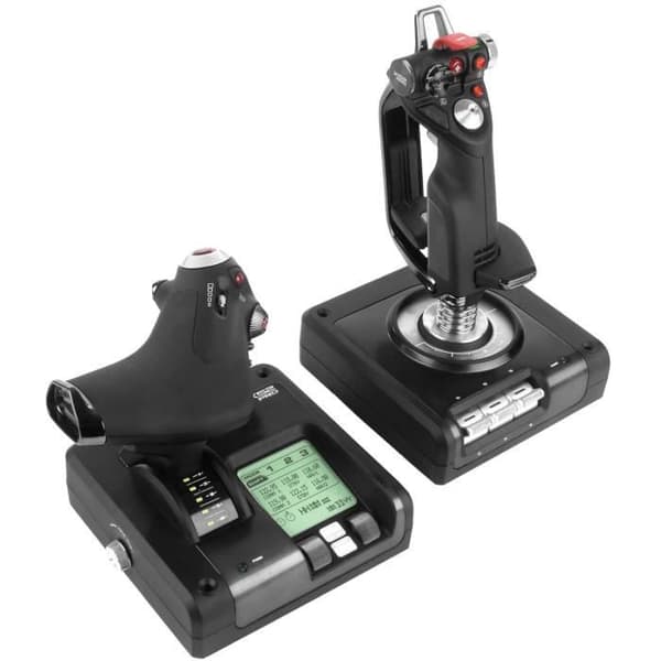 Joystick - Trådad - Logitech G - X52 Pro Flygkontrollpanel - Kompatibel med PC - Svart