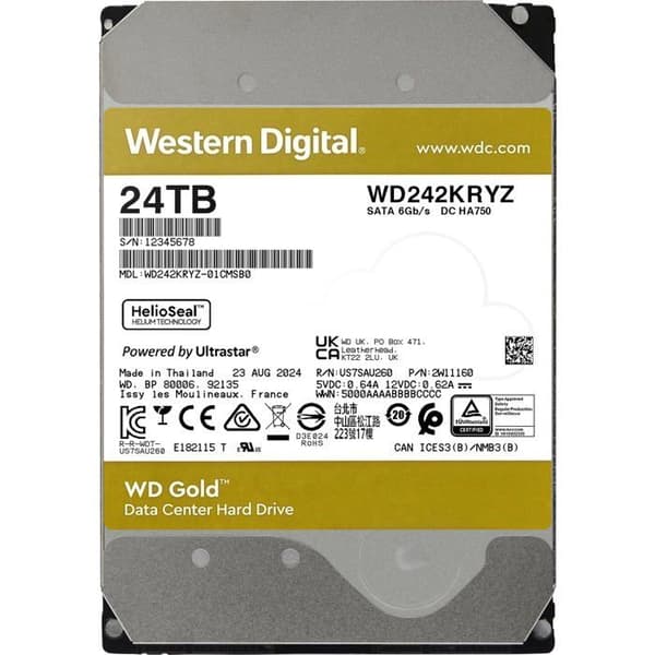 WESTERN DIGITAL HDD Gold 24TB