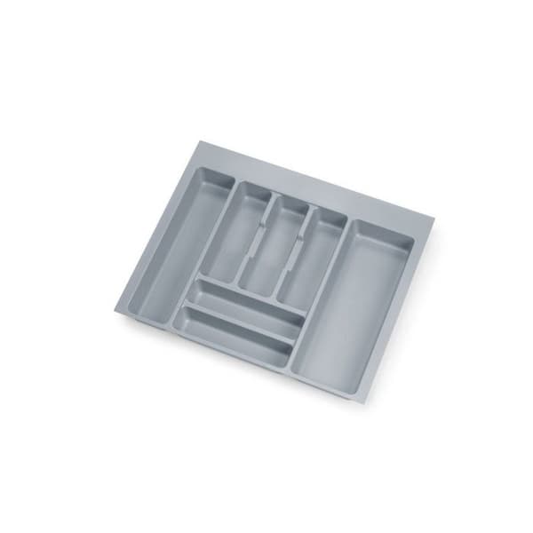 Bestickbricka - Emuca - Optima Universal - 600 mm - Grå plast - Klippbar