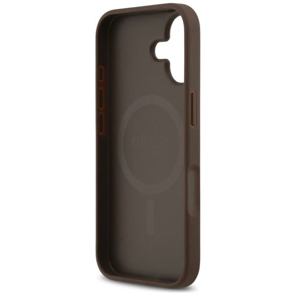 Coque Guess 4G Circle Classic Logo MagSafe för iPhone 17 - Brun